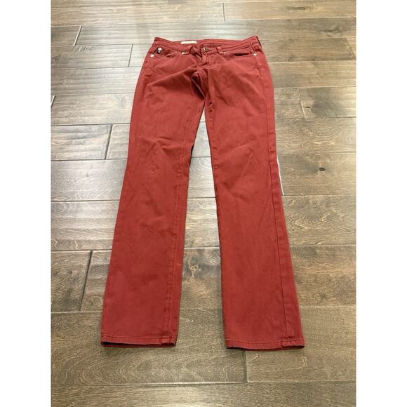 Adriano Goldschmied AG Womens Red The Stilt Cigarette Leg Jeans Size 25R USA - Picture 2 of 10
